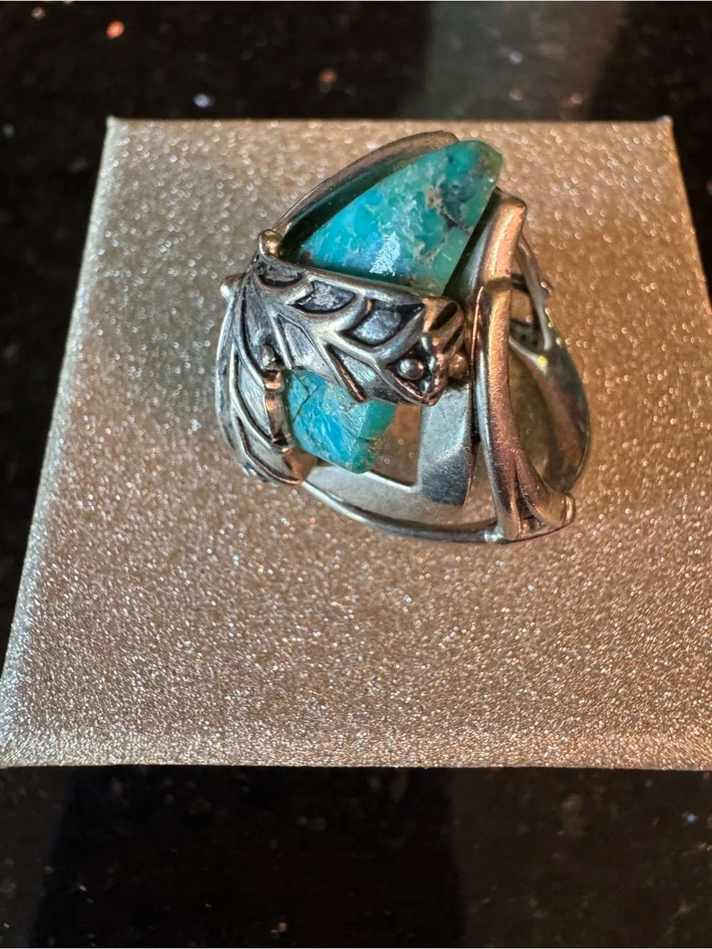 Studio Barse Turquoise Stone Ring with  Butterfly Accent - Women Jewelry 925